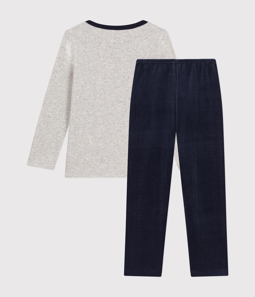Pigiama in velluto tinta unita con fantasia montagna A0BHD 01 PETIT BATEAU 