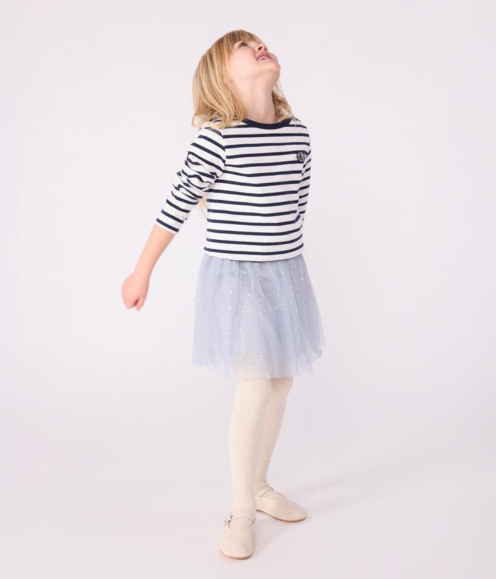 Marinière bambina/bambino in cotone biologico A08LX 01 PETIT BATEAU 