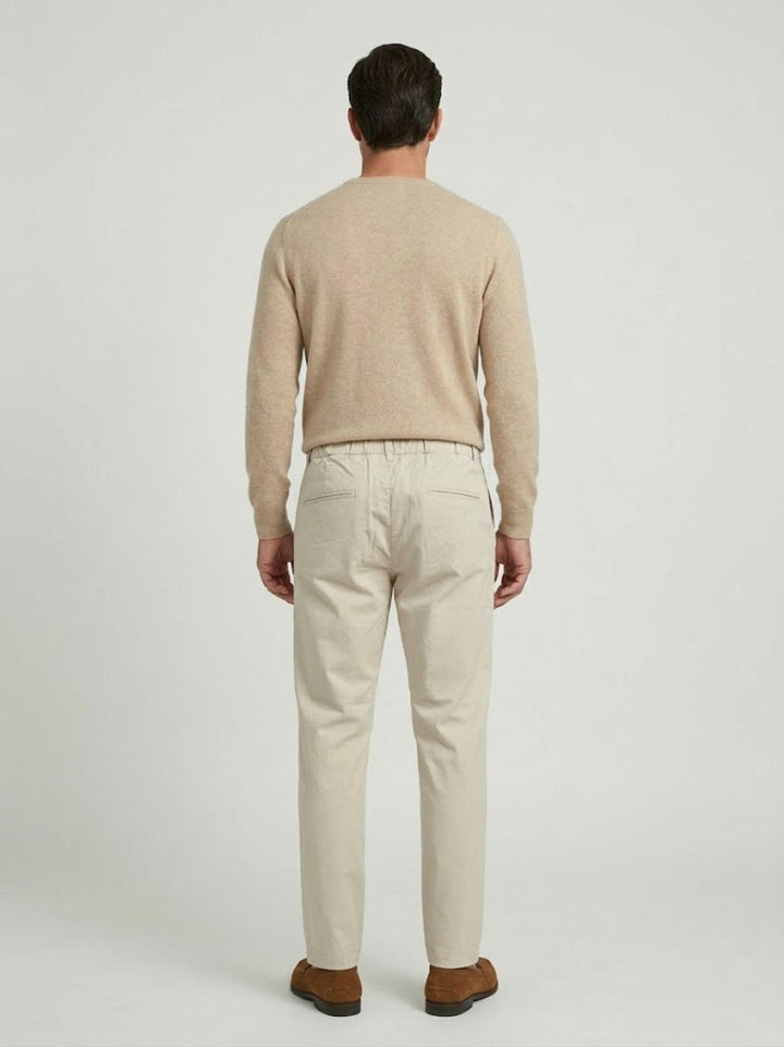 Pantalone chino in cotone sabbia BU26S33PAPA1461TWILL 110 ANDREA MORANDO 