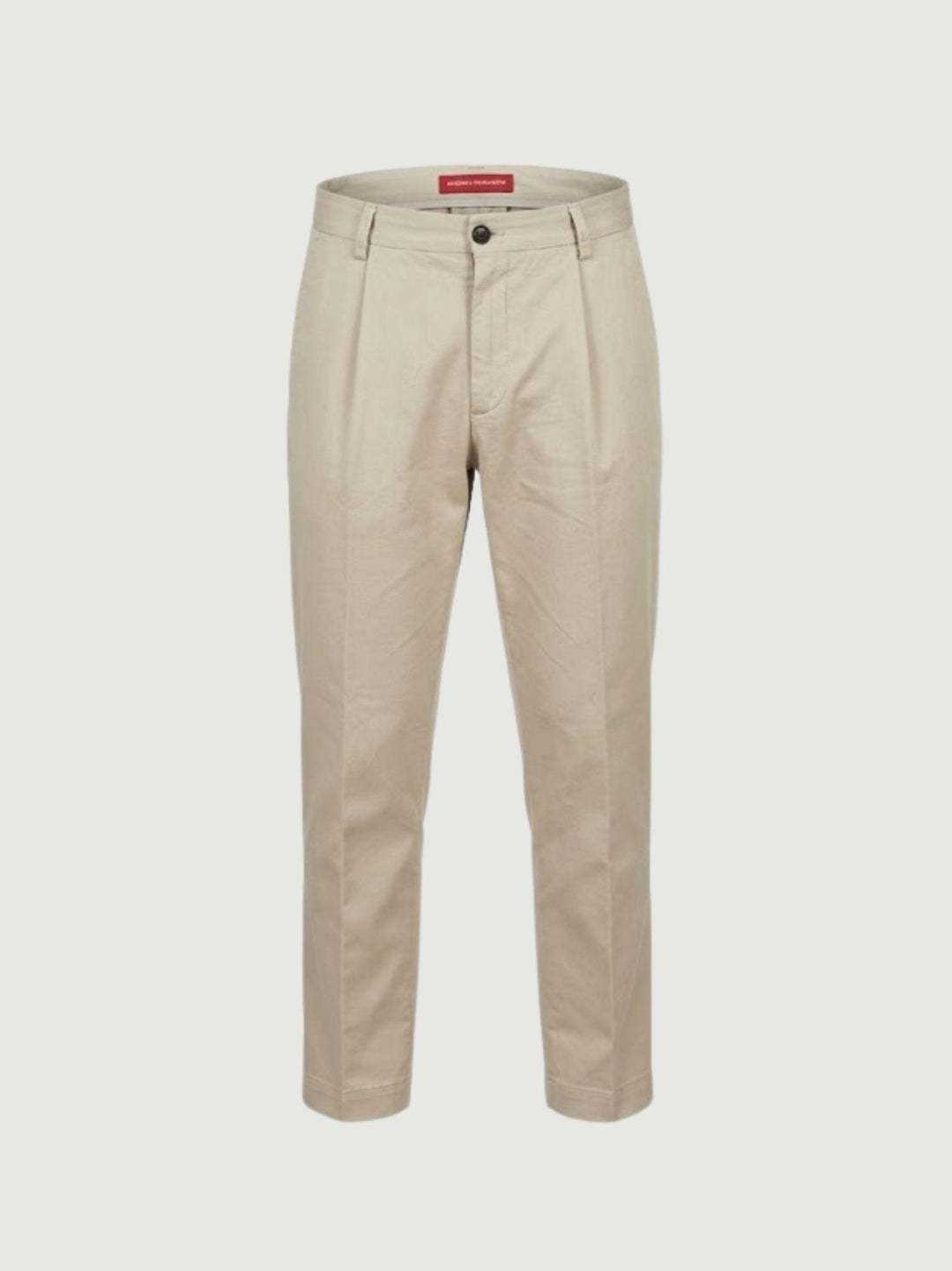 Pantalone con tasche americane lino cotone beige CO0515M 2018 ANDREA MORANDO 