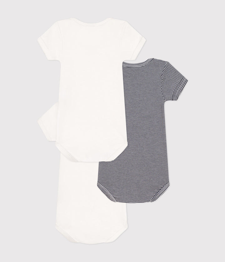 Confezione da 3 body a maniche corte in cotone neonato A0BDT 00 PETIT BATEAU 