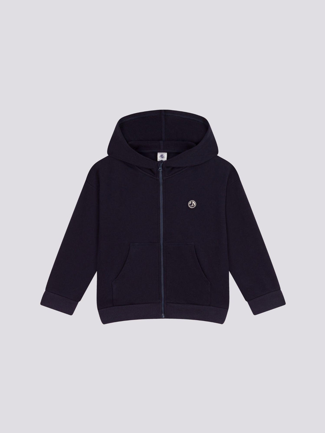 FELPA CON ZIP E CAPPUCCIO blu BAMBINO A0A1B 03 PETIT BATEAU 