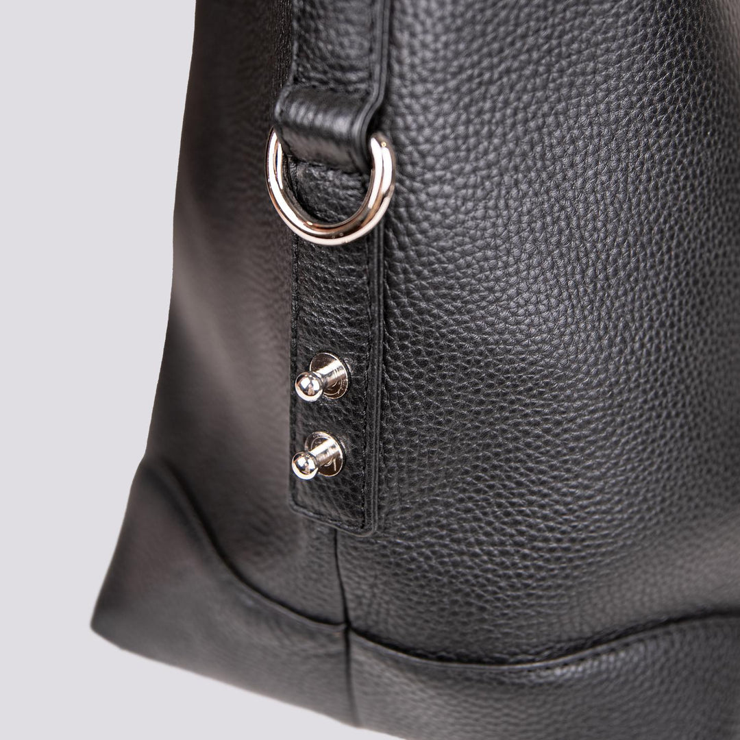 BORSONE DA VIAGGIO IN PELLE MARTELLATA NERA ATLAS ATLA 20 JACK LEATHER 