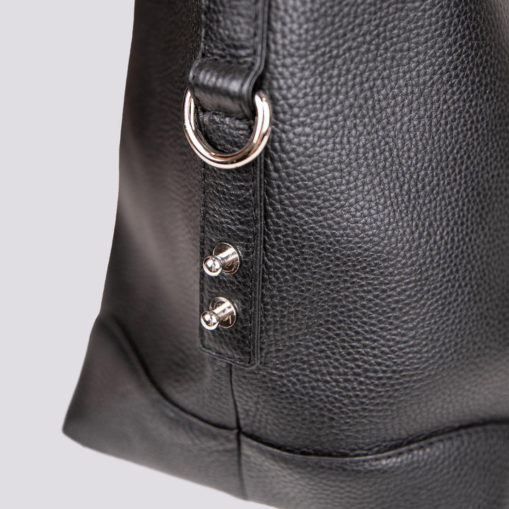 BORSONE DA VIAGGIO IN PELLE MARTELLATA NERA ATLAS ATLA 20 JACK LEATHER 