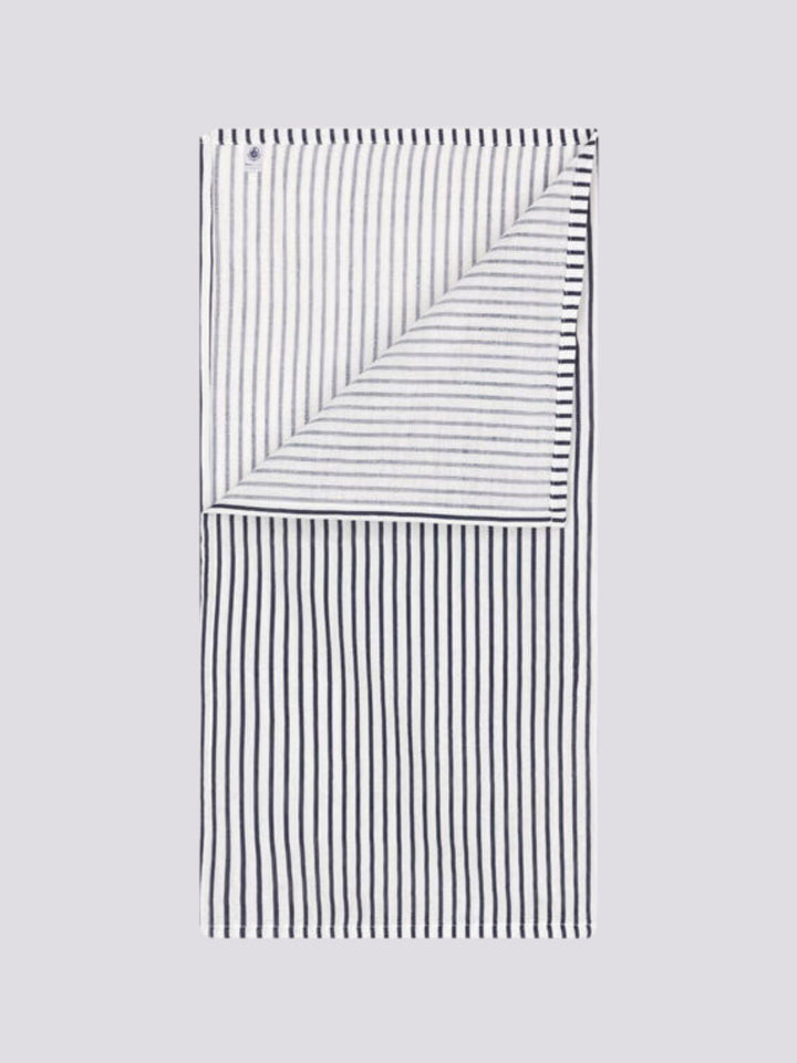 MUSSOLA MARINIÈRE BEBÈ IN GARZA DI COTONE A09Z4 01 PETIT BATEAU 