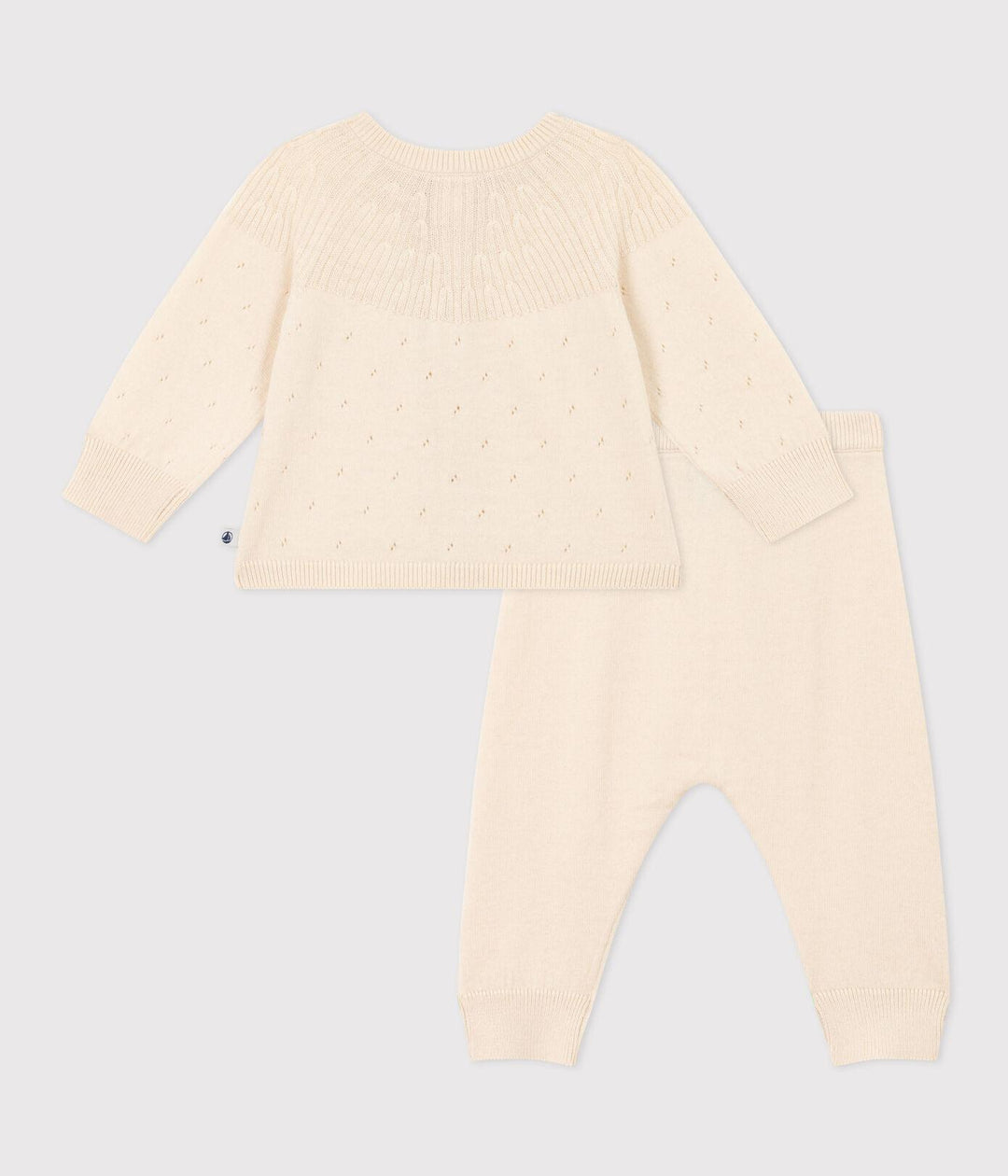 COMPLETO PER BEBÈ IN TRICOT DI LANA E COTONE A082Z 01 PETIT BATEAU 