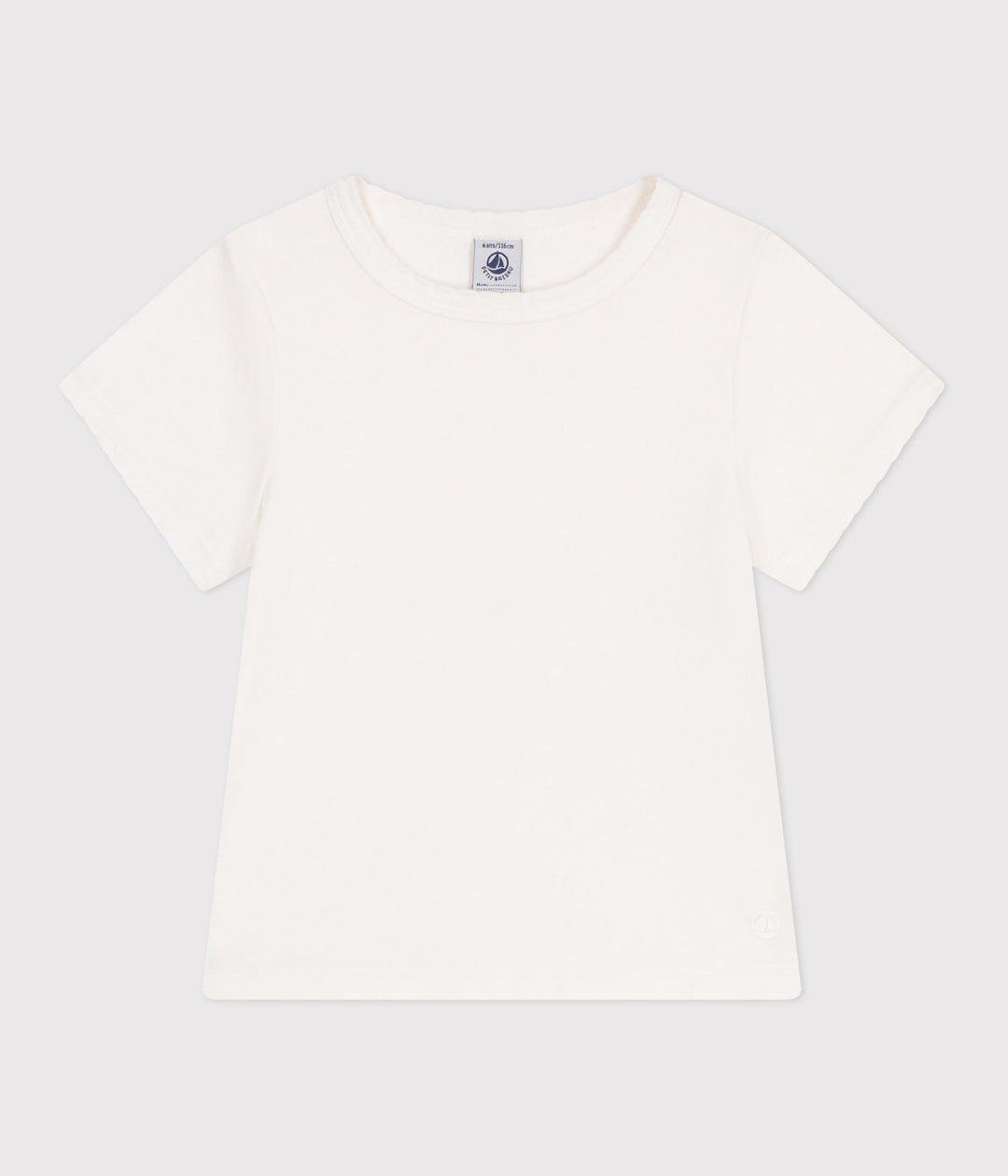 T-shirt a maniche corte in cotone tinta unita bambina