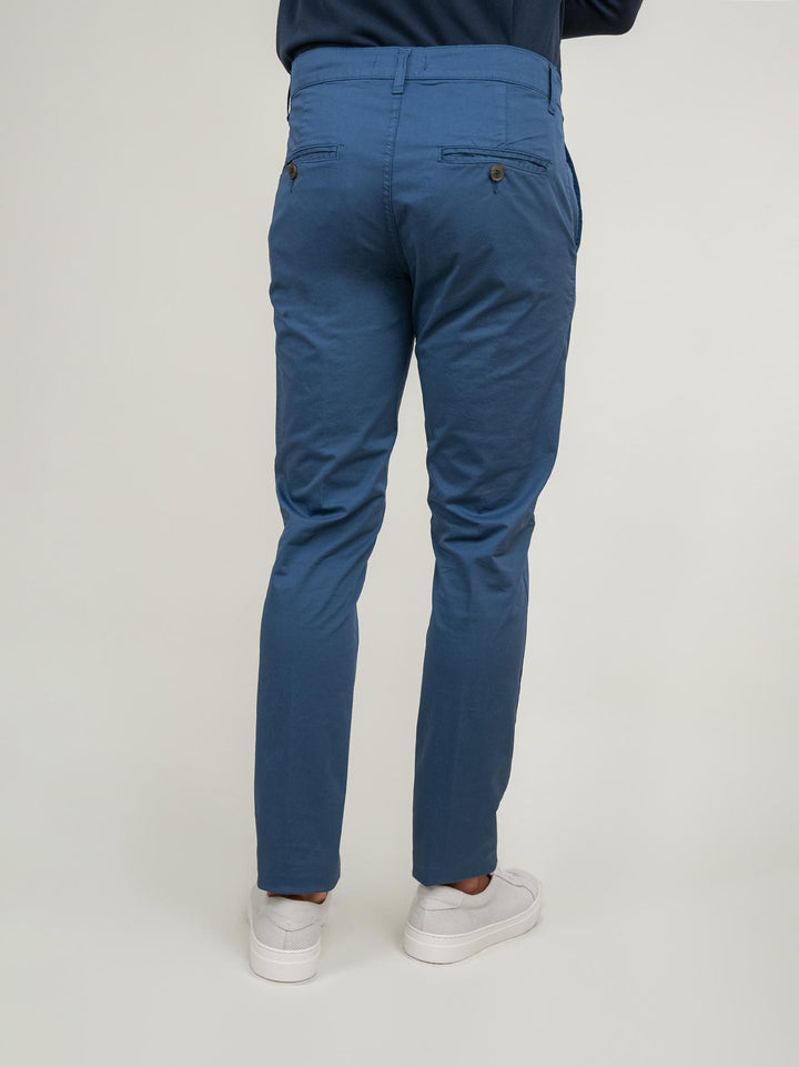 PANTALONE IN MISTO LINO E COTONE COLOR LAVAGNA 75903GB 6565 ANDREA MORANDO 