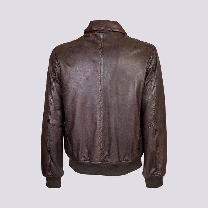 GIUBBOTTO IN PELLE MARRONE MODELLO AVIATOR "YANK" YANK 06 JACK LEATHER 