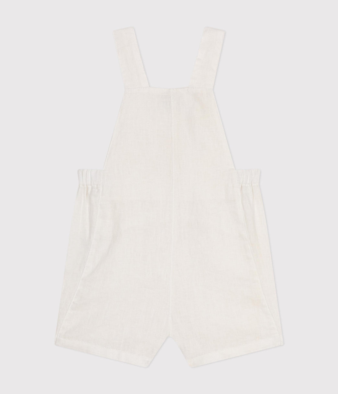SALOPETTE  BIANCA CORTA BEBÈ IN LINO A0A5S 01 PETIT BATEAU 