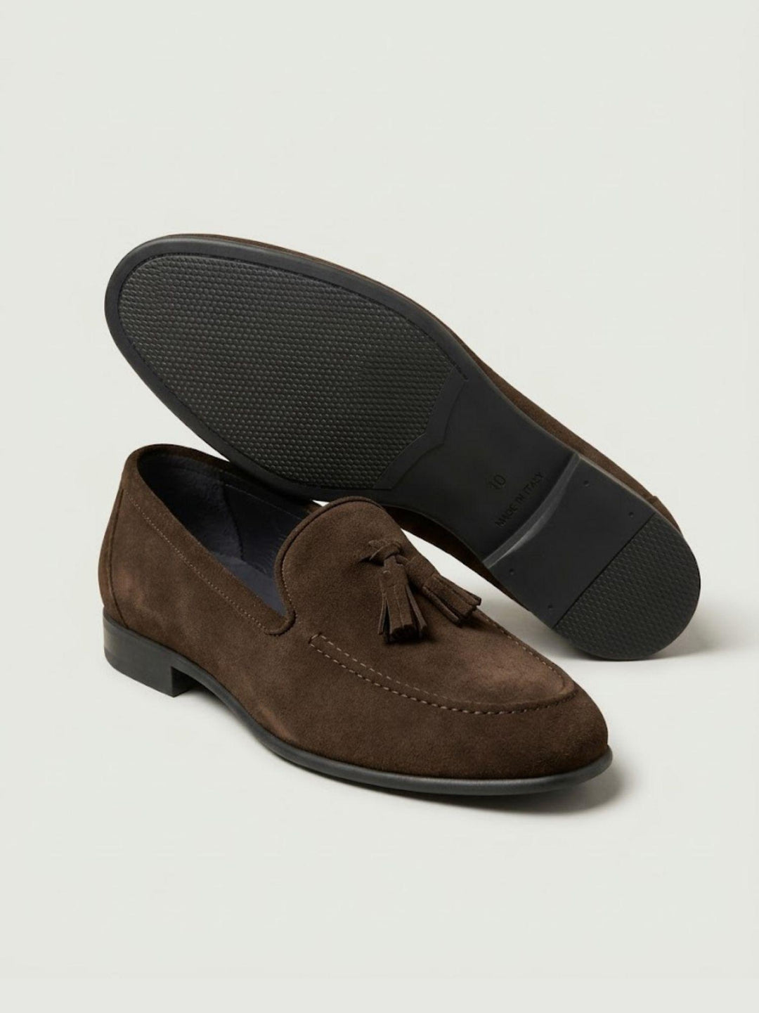 Mocassino Tassel Loafer in pelle scamosciata cioccolato 2025 520 SAXONE 