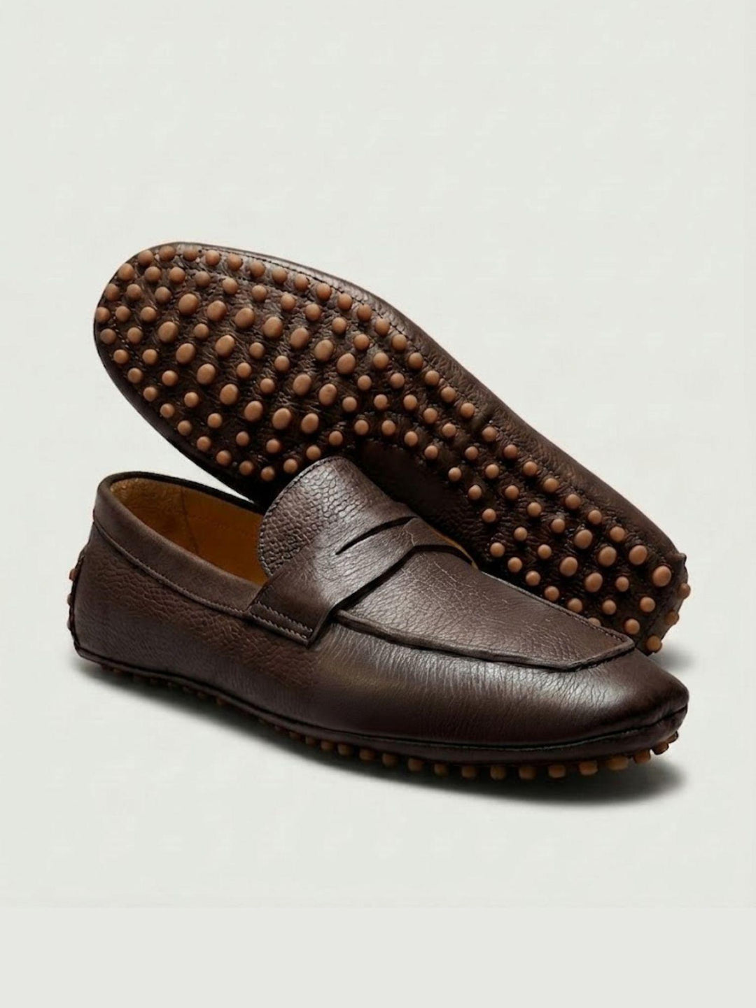 Mocassino Penny con gommini in pelle di cervo ebano U8950 EBANO ANDREA MORANDO 
