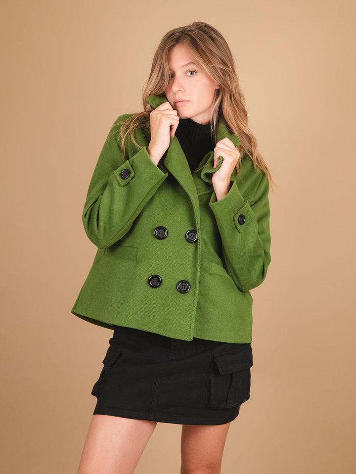 PEACOAT DOPPIOPETTO OVERSIZE VERDE G4 VERDE ANDREA MORANDO 