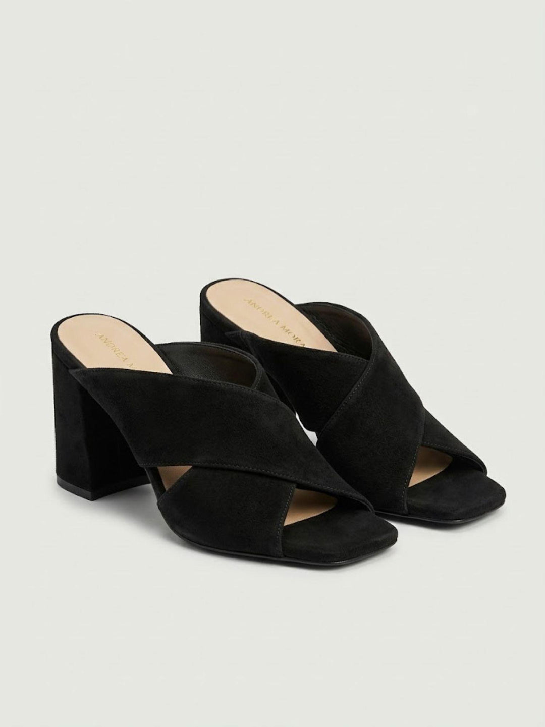 Sandalo mule in pelle scamosciata nero PIGALLE17 NERO ANDREA MORANDO 