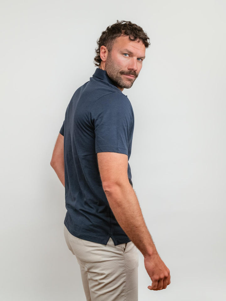 POLO IN JERSEY BLU NAVY