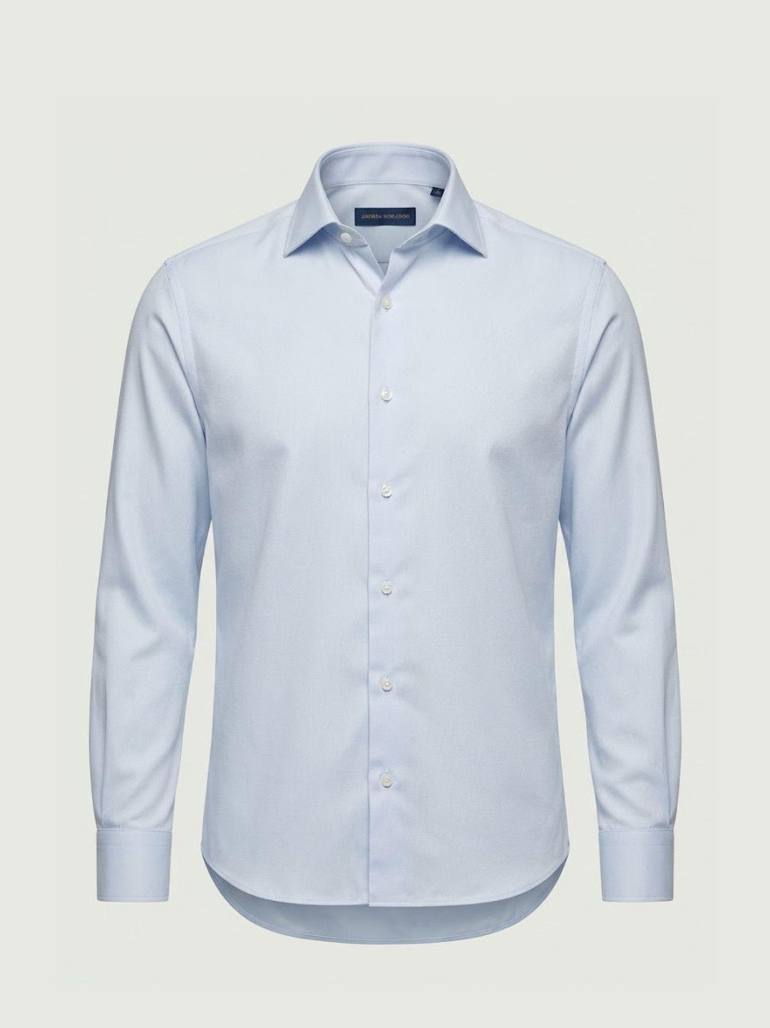Camicia collo francese in cotone azzurra regular ASSISI ROYAL/REG 5710-1 ANDREA MORANDO 