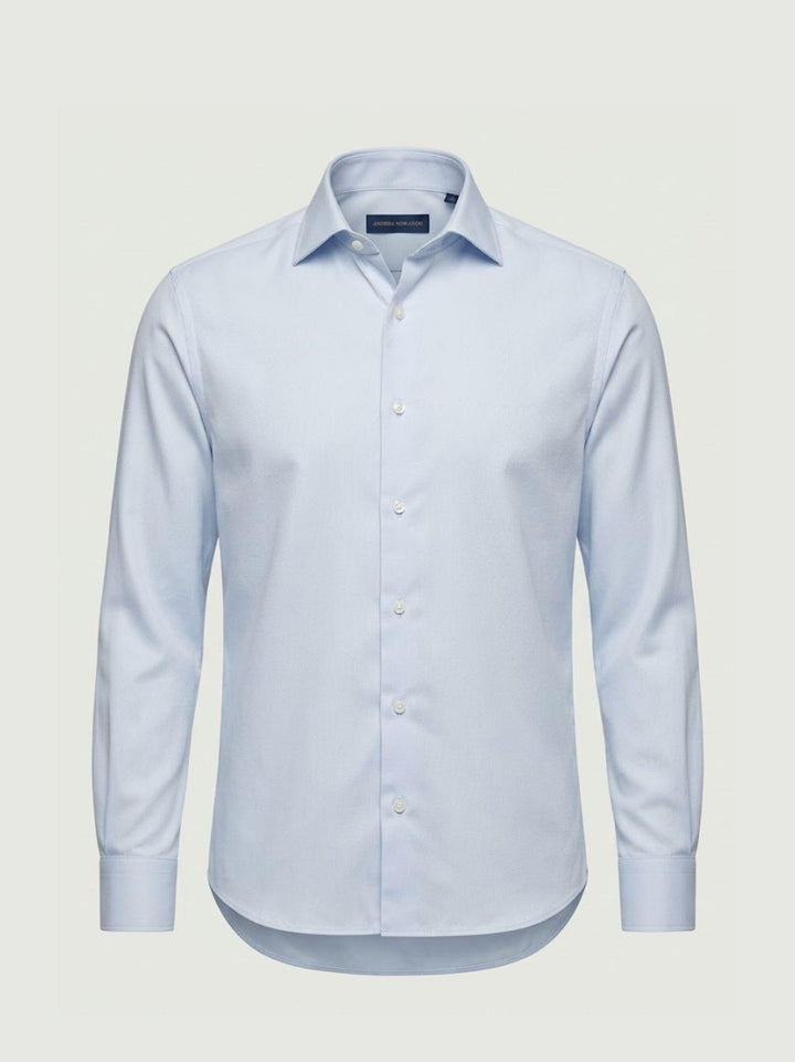 Camicia collo francese in cotone azzurra regular ASSISI ROYAL/REG 5710-1 ANDREA MORANDO 