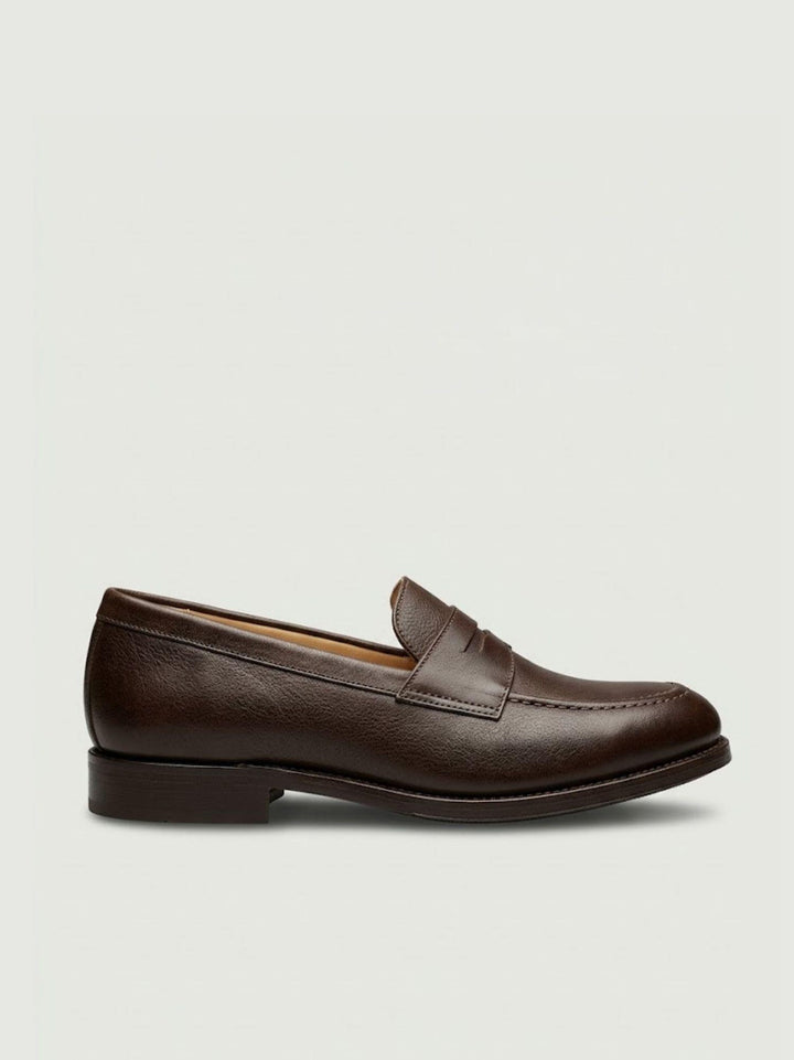 Mocassino penny in pelle cioccolato TIREE DARK BROWN SAXONE 