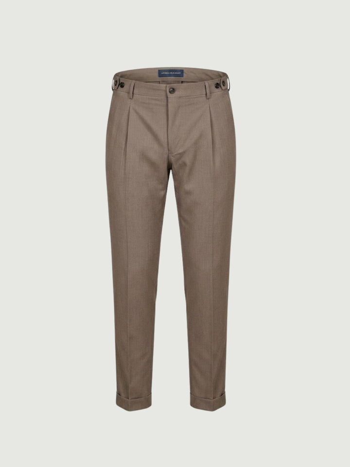 Pantalone con pinces color fango GALILEO FANGO ANDREA MORANDO 