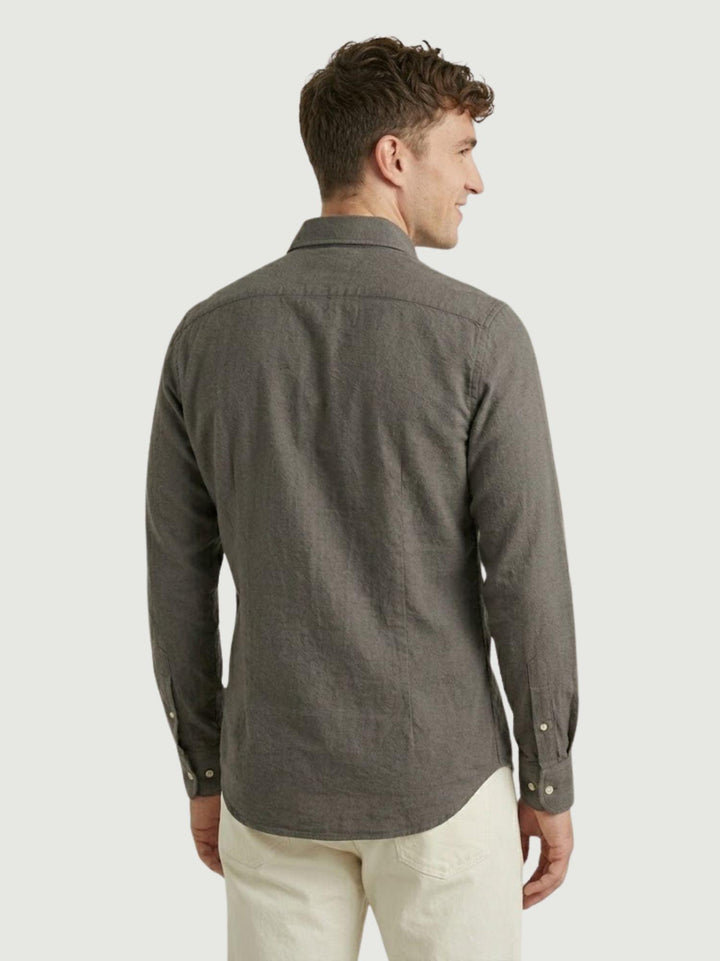 Camicia in mussola di cotone verde militare LEON 05 DEPERLU 