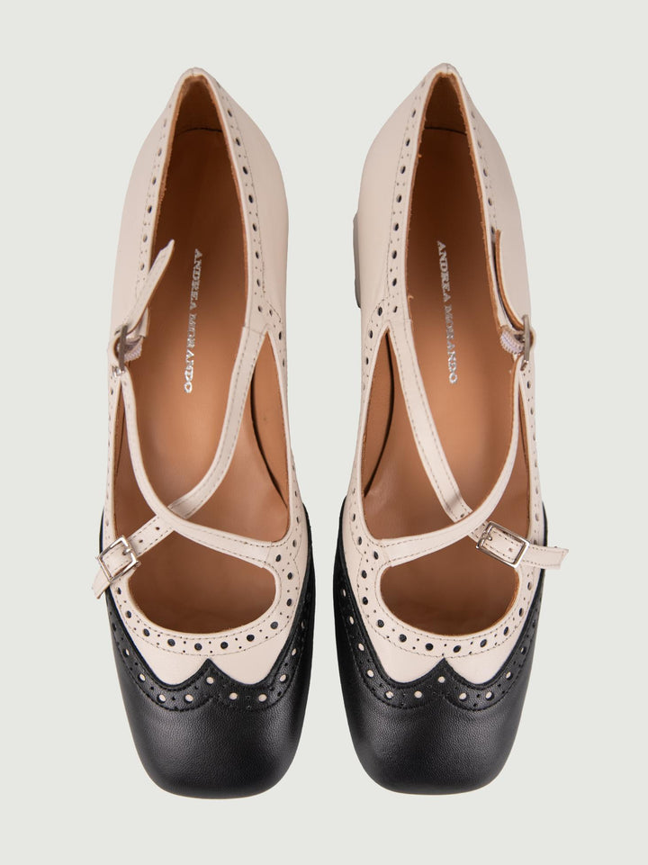 BALLERINA BICOLORE CON CODA DI RONDINE