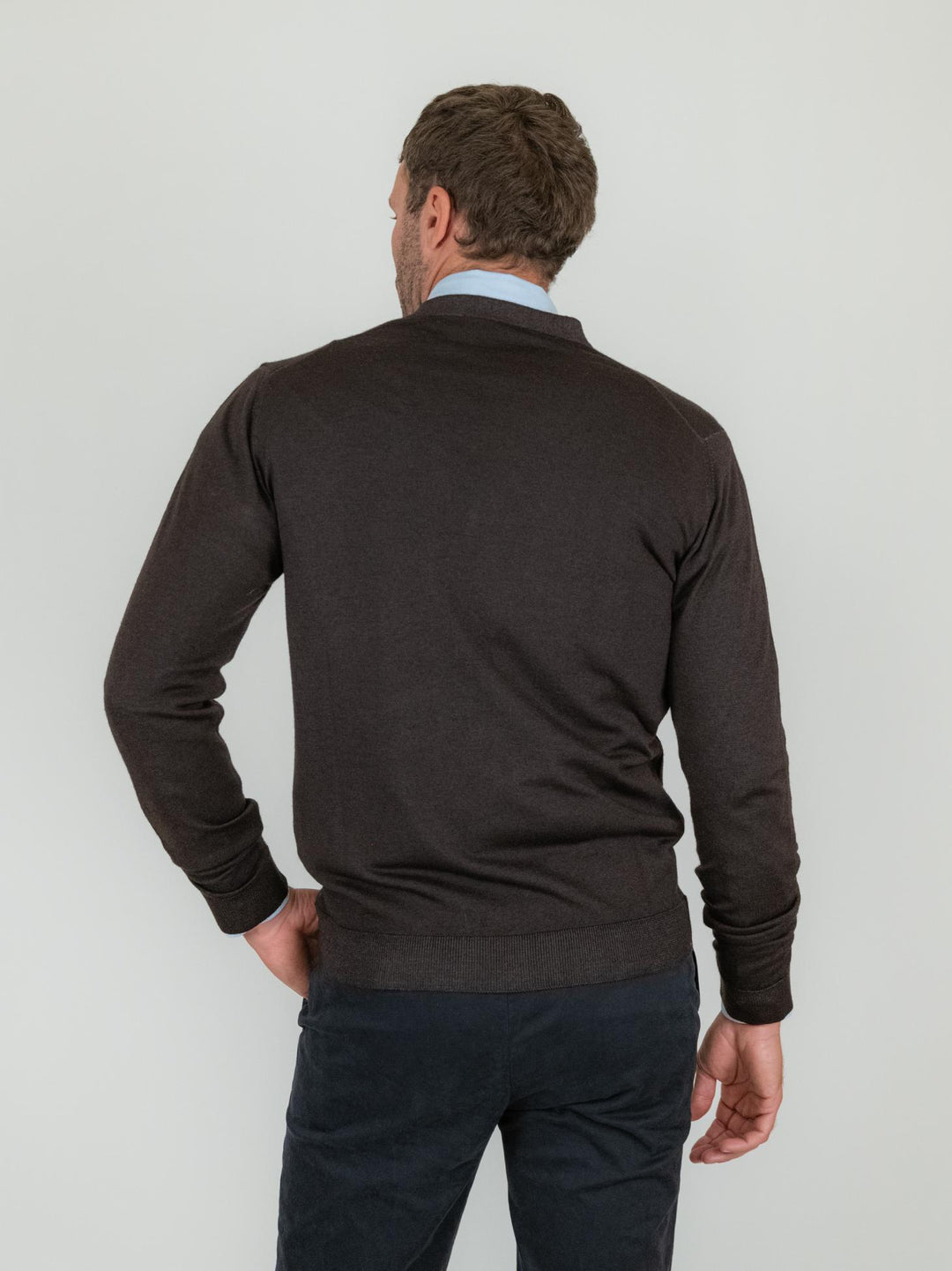 CARDIGAN IN LANA MERINO TESTA MORO 0006 33 FIESOLI DANIELE 