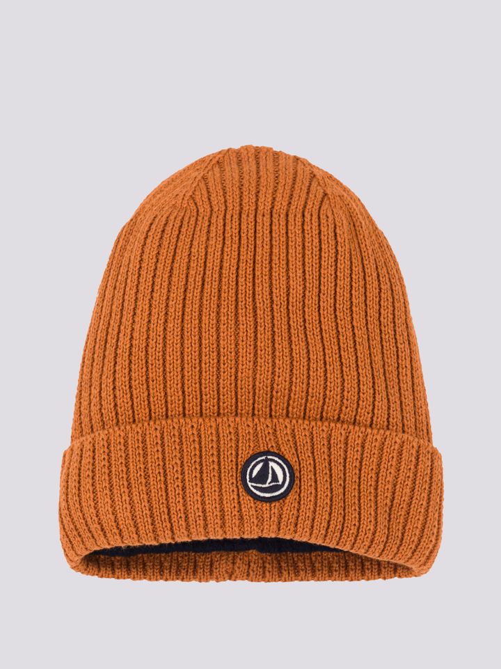 Berretto IN MAGLIA CON FODERA IN PILE ARANCIONE A08C8 06 PETIT BATEAU 