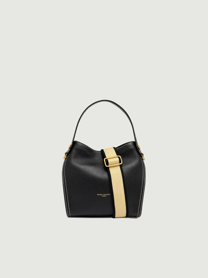 Borsa a spalla Gisella in pelle nera BS 10640 GRN-PL 001 GIANNI CHIARINI 