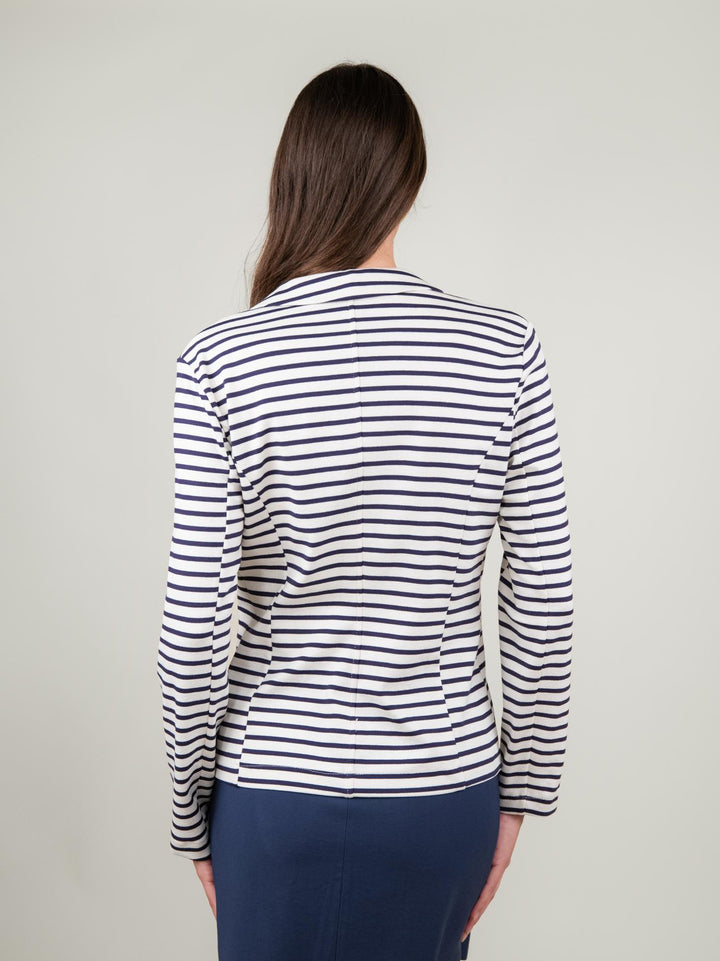 BLAZER BIANCO A RIGHE BLU 9291 BIANCO/BLU ANDREA MORANDO 