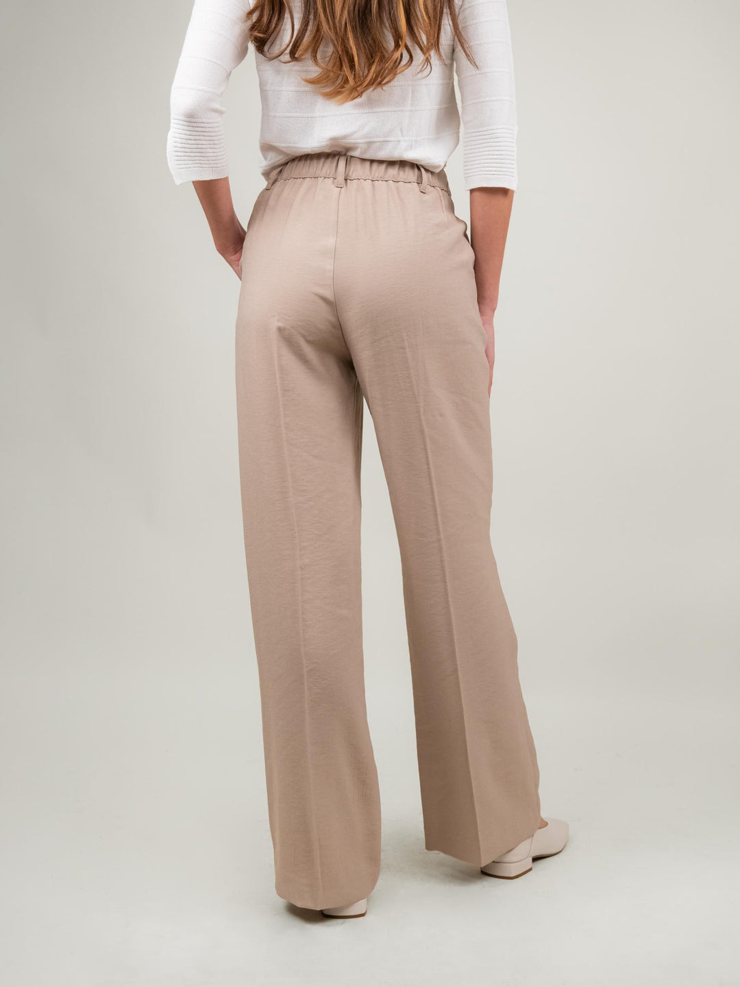 PANTALONE PALAZZO BEIGE P3037# BEIGE ANDREA MORANDO 