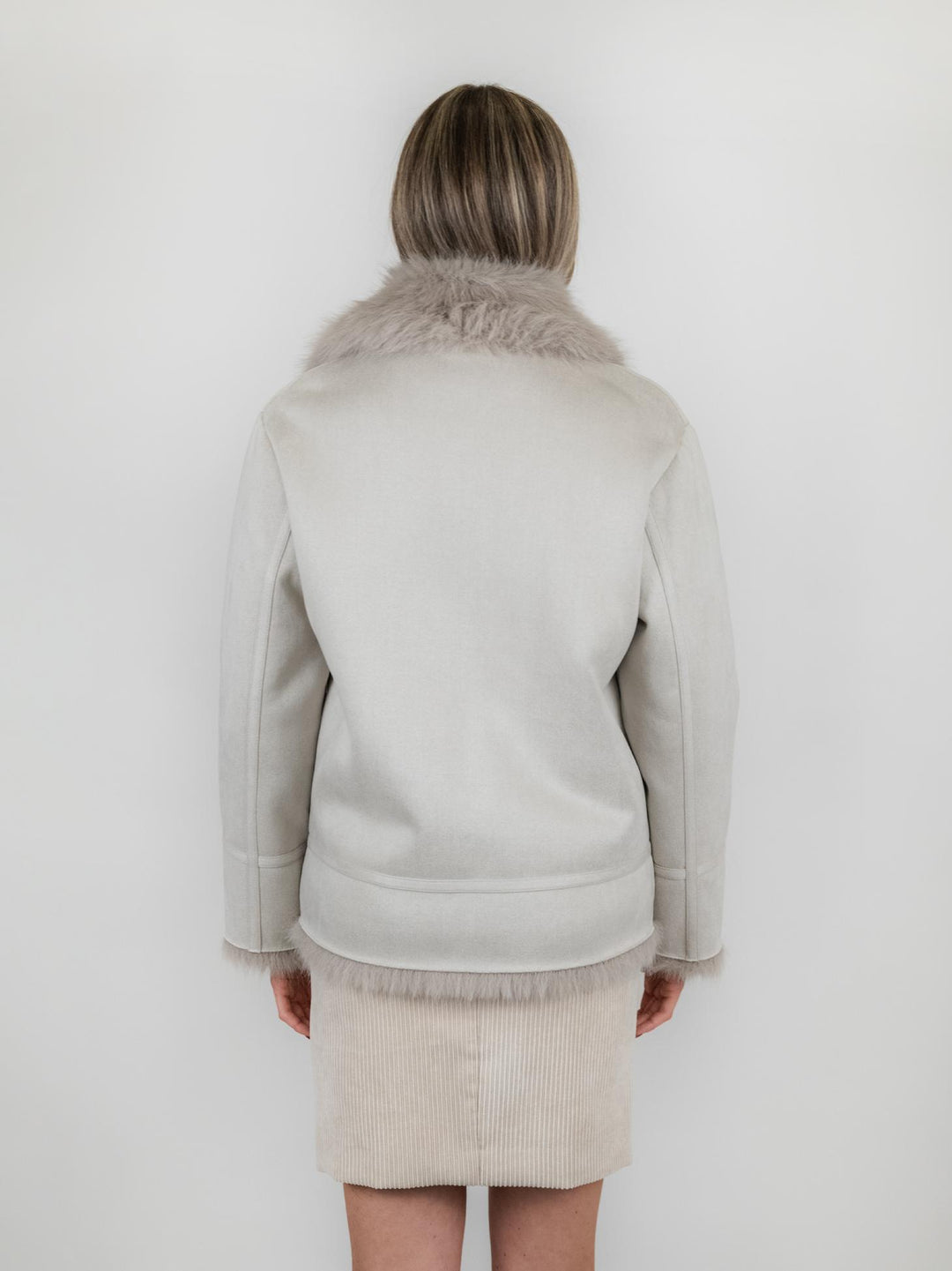 ECOMONTONE PANNA CON PELLICCIA ECOLOGICA B520SILK 28 ANDREA MORANDO 