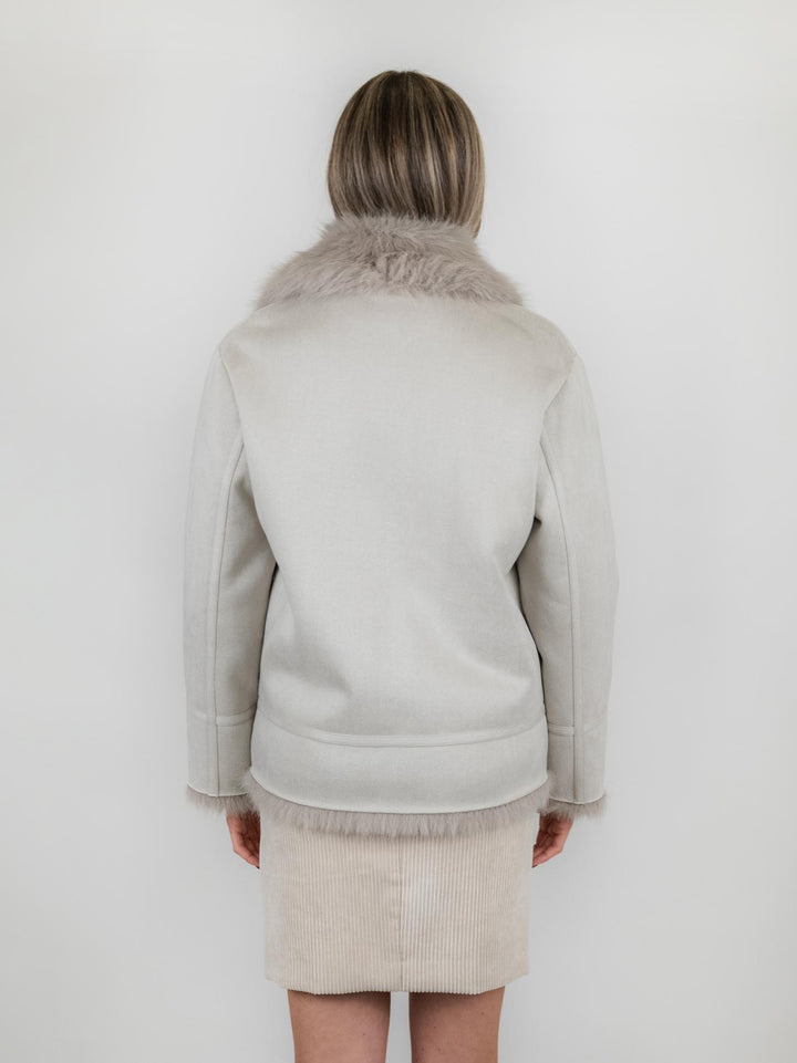 ECOMONTONE PANNA CON PELLICCIA ECOLOGICA B520SILK 28 ANDREA MORANDO 