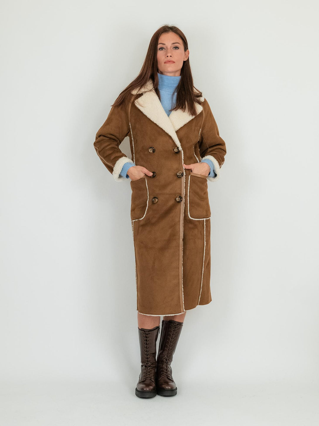 ECOMONTONE REVERSIBILE CARAMELLO PANNA B345MONT 06 ANDREA MORANDO 