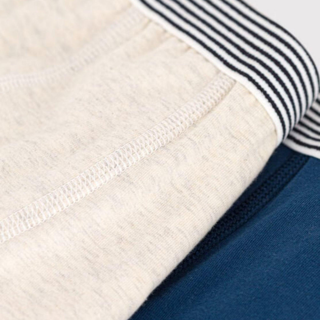 CONFEZIONE DA 2 BOXER RAGAZZO IN COTONE ED ELASTAM A0AB1 00 PETIT BATEAU 
