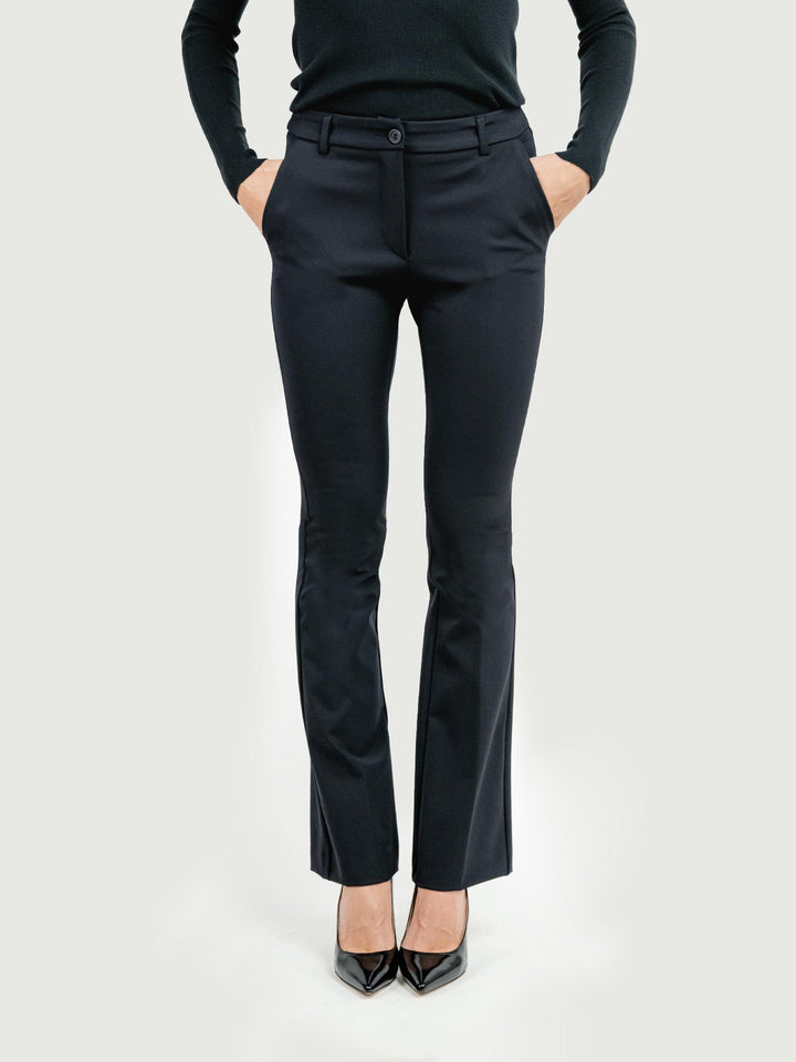 PANTALONE A ZAMPA NERO 874BEA NERO ANDREA MORANDO 