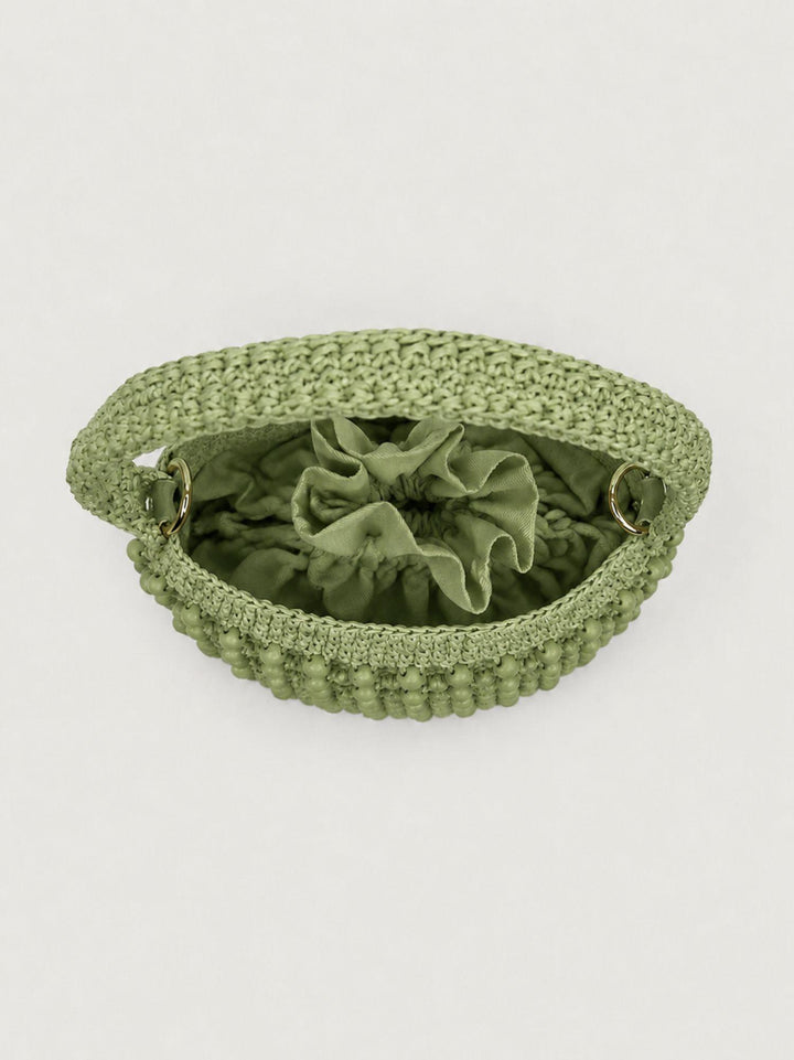 Borsa a mano in rafia salvia RAFI343 61 ANDREA MORANDO 