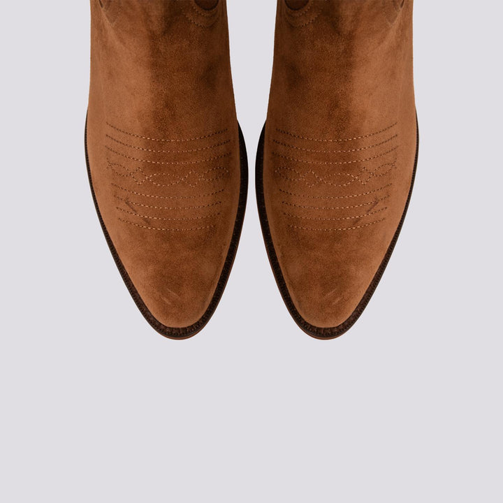 STIVALETTO TEXANO IN CAMOSCIO CUOIO 2235 SILK SELLA ALPE 