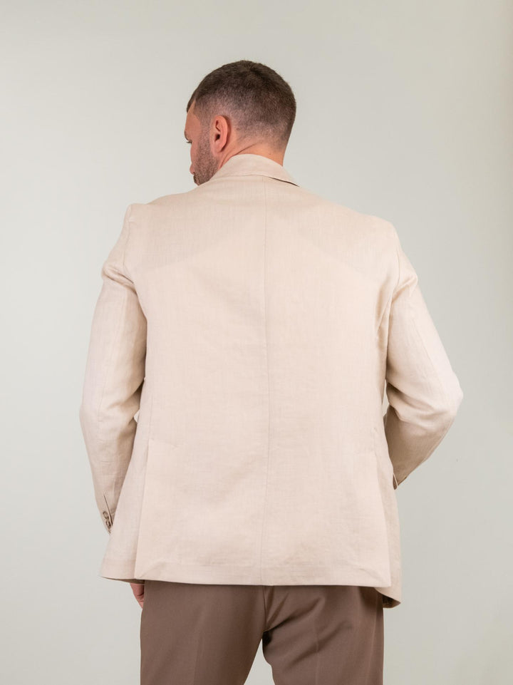 BLAZER IN LINO BEIGE T104 32 ANDREA MORANDO 