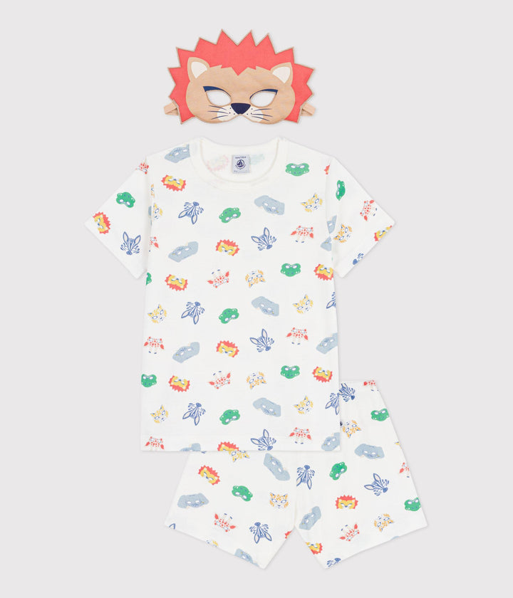 Pigiama stampa animali savana con maschera A0F6P 01 PETIT BATEAU 