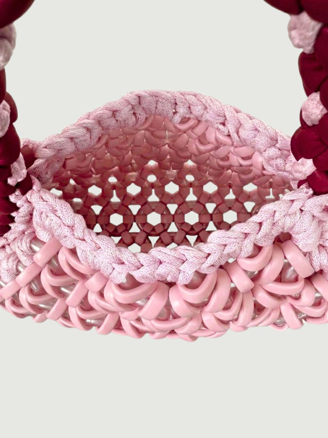 Borsa a mano Small Crush rosa cipria e rossa SMALL CRUSH ROSA BIMOR 