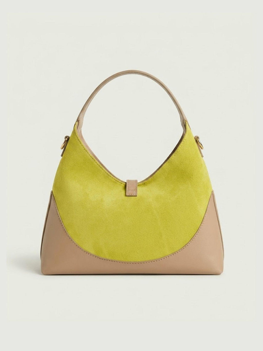 Borsa a spalla Elly in pelle scamosciata lime ELLY LIME BIMOR 