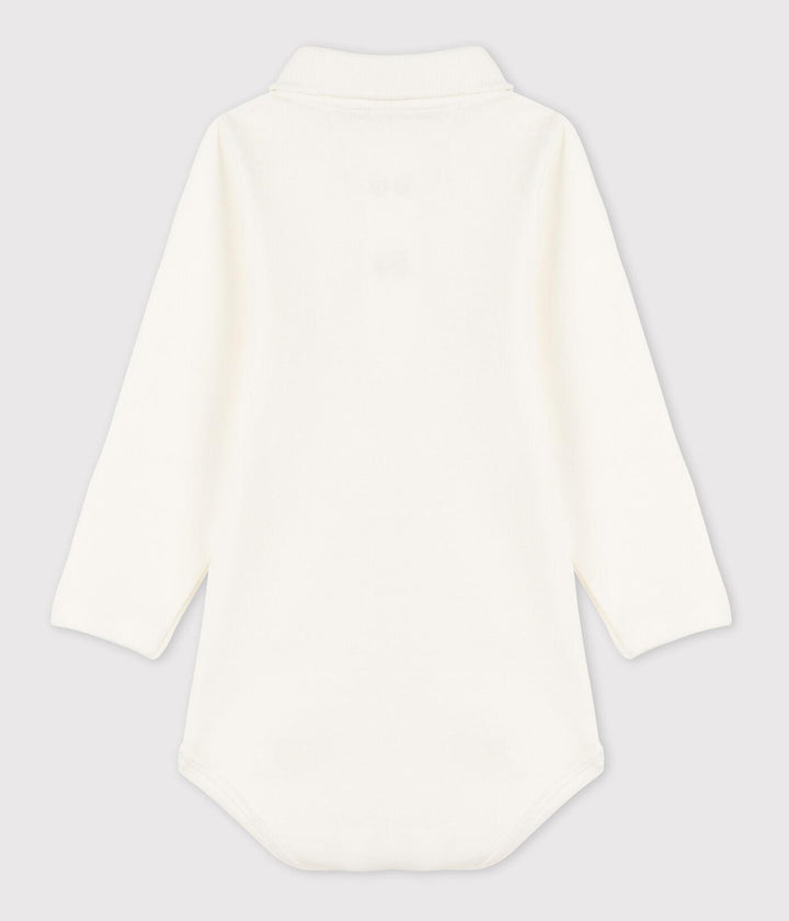 BODY A MANICA LUNGA BEBÈ CON COLLETTO POLO IN COTONE A05Q2 01 PETIT BATEAU 