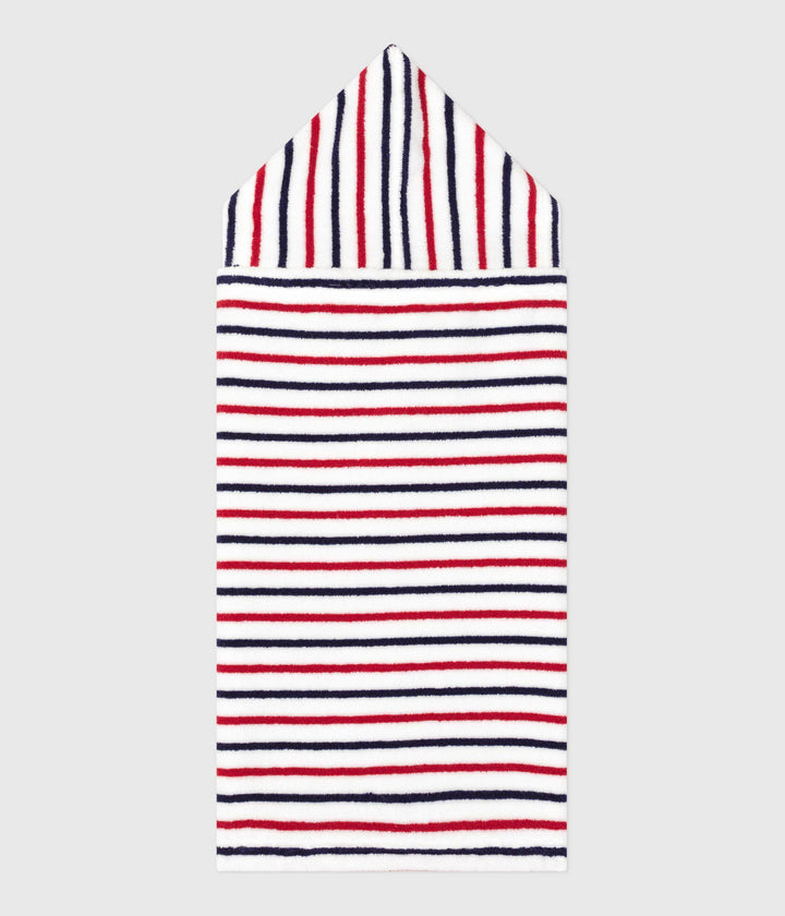 Mantellina da bagno stampa a righe A0DXI 85 PETIT BATEAU 