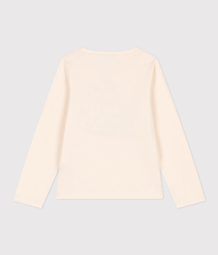 T-SHIRT MANICHE LUNGHE IN COTONE BAMBINA A08HF 03 PETIT BATEAU 