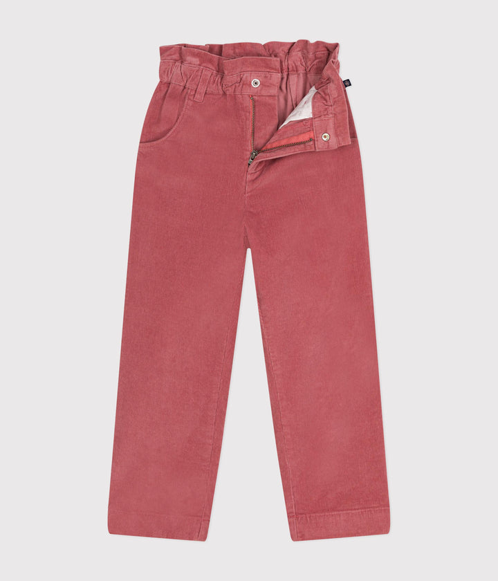 Pantaloni in velluto rosa