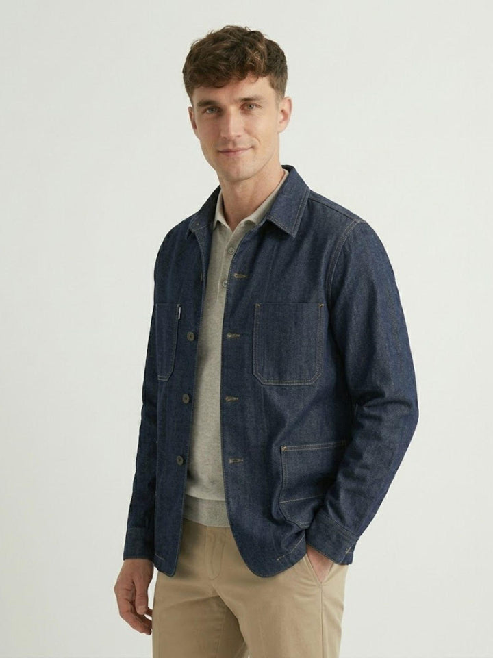 Work jacket in denim lavaggio scuro JACKET019 B0 UNIFORM 