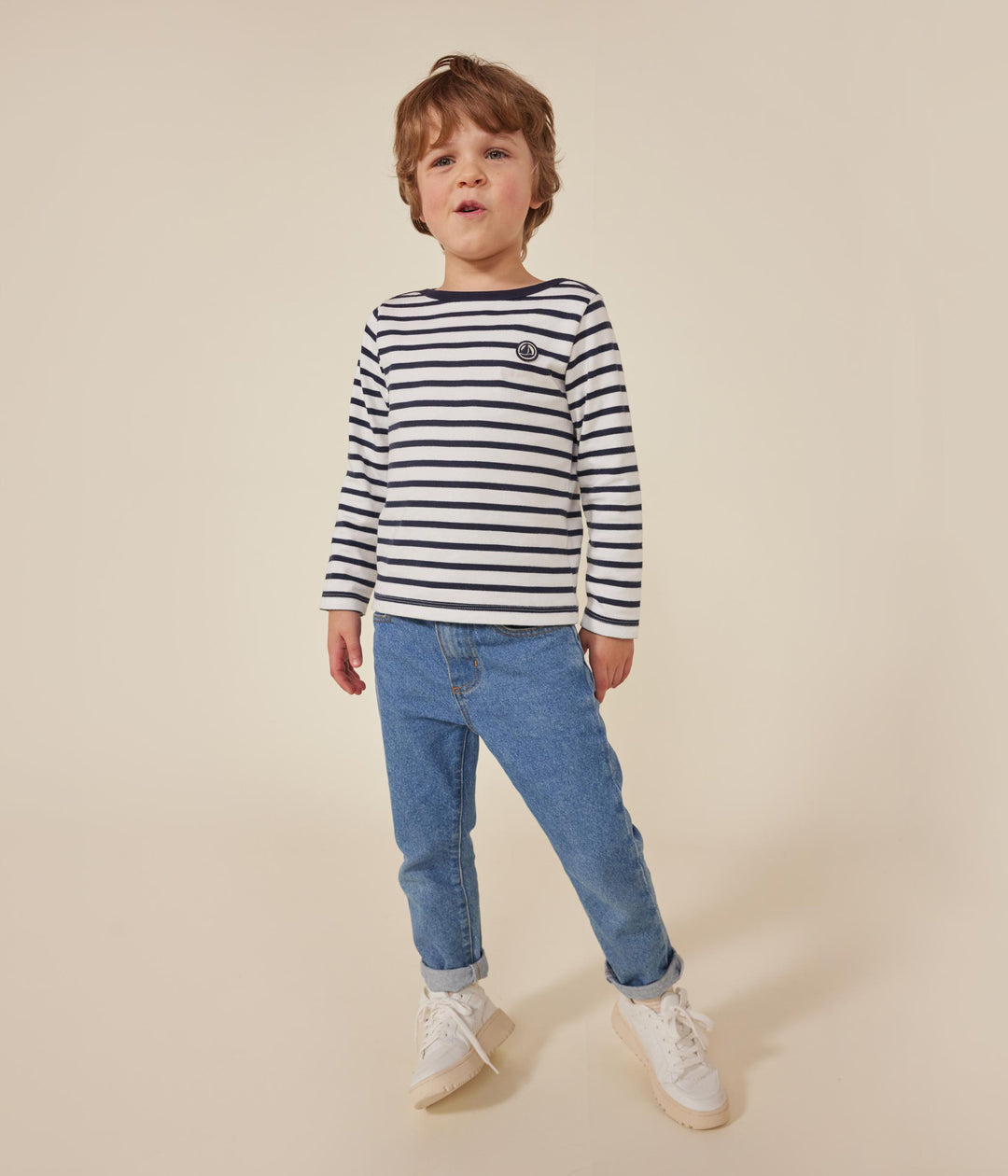 MARINIÈRE MANICA LUNGA A08LX 01 PETIT BATEAU 