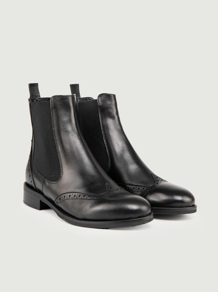 STIVALETTO BEATLES IN PELLE NERA 40 NERO ANDREA MORANDO 