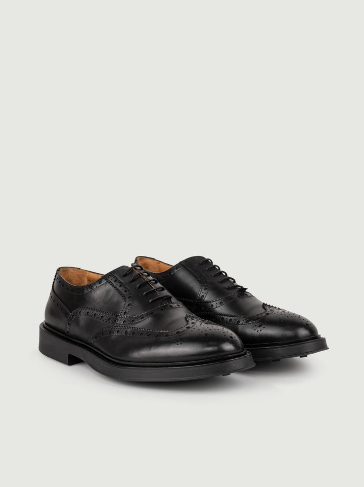 FRANCESINA IN PELLE NERA CODA DI RONDINE 080 NERO SAXONE 