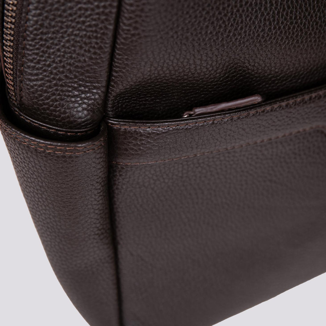 ZAINO IN PELLE MARTELLATA MARRONE TRAVELER TRA 06 JACK LEATHER 